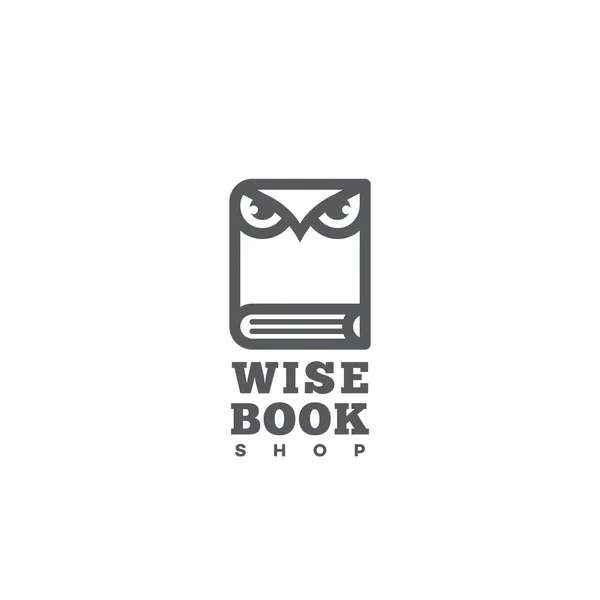 Logotipo de loja de livros sábios —  Vetores de Stock