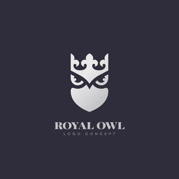 Logo Royal owl — Vector de stock