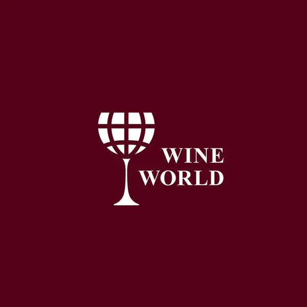 Wine world logo — Stock Vector