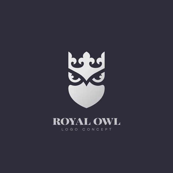Logo Royal owl Vectores de stock libres de derechos