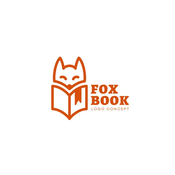 Logo książki Fox — Wektor stockowy