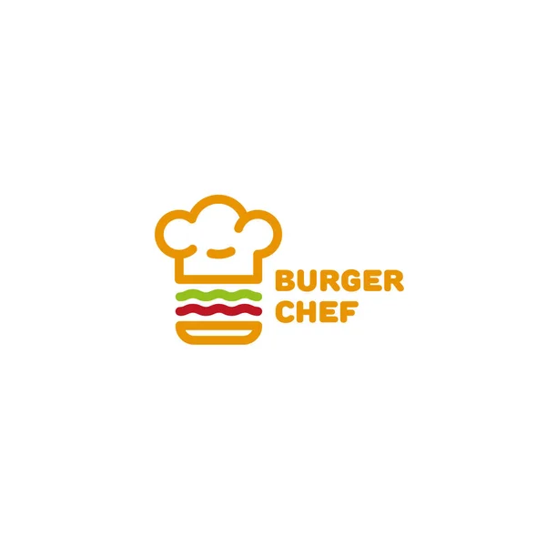 Burger chef logo — Stock Vector