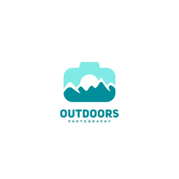 Outdoors photography logo — Stock Vector
