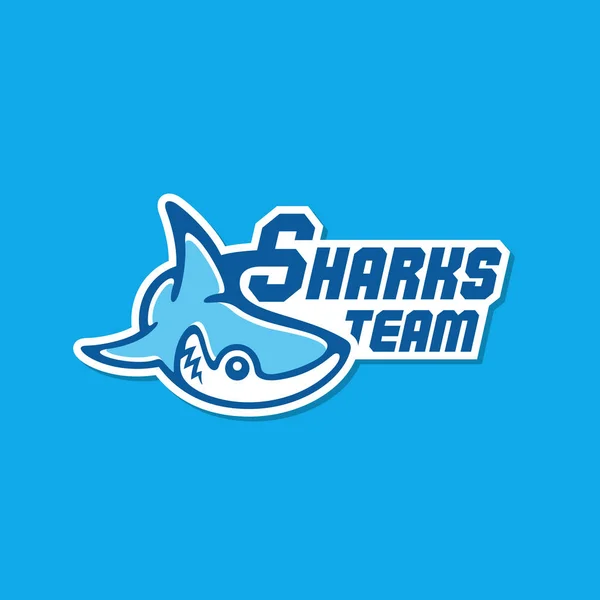 Logo de la mascota del tiburón — Vector de stock
