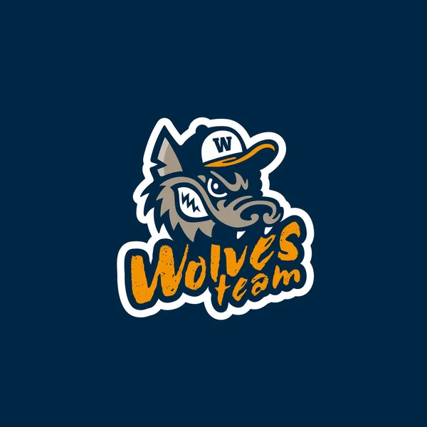 Wolf mascot logo — Stock Vector