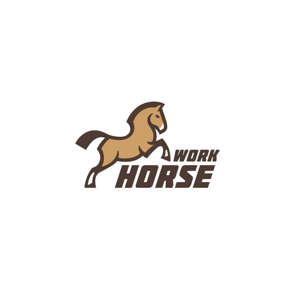 Modèle Conception Logo Workhorse Illustration Vectorielle — Image vectorielle