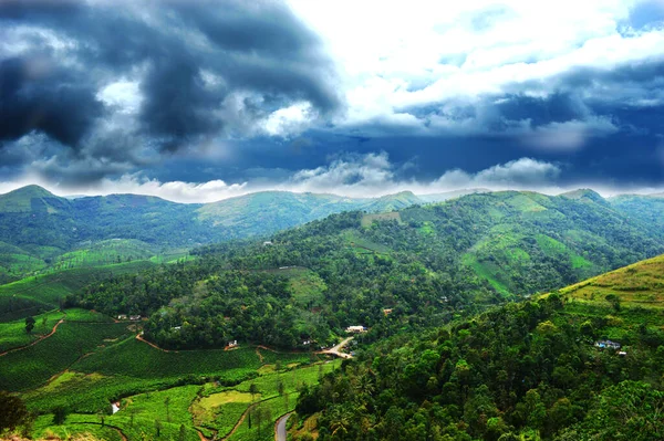 Una Vista Increíble Del Valle Desde Camino Rural Que Ambiente — Foto de Stock