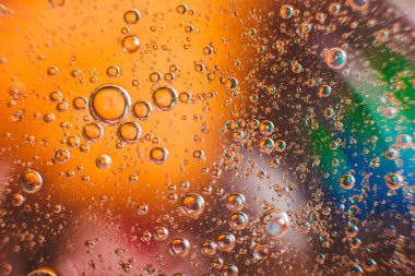 Evren ya da gezegenler kozmik soyut bir psikedelik arka plandır. Soyut atom molekül yapısı. Kabarcık. Havadan ya da moleküllerden makro çekim. Biyoloji, fizik veya kimya soyut