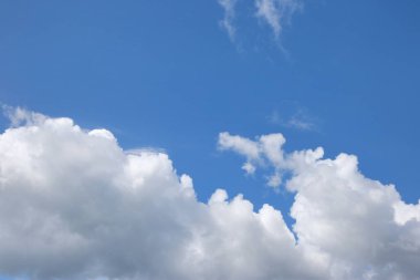 Beyaz bulutlu mavi gökyüzü