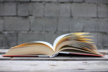 Bir ahşap kutunun kitabını aç.