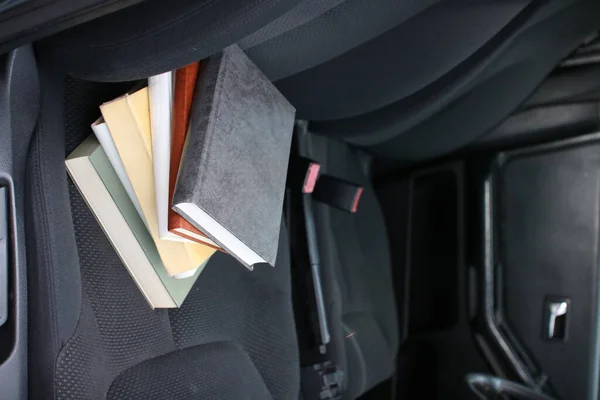 Books Car Seat — Stock Photo, Image