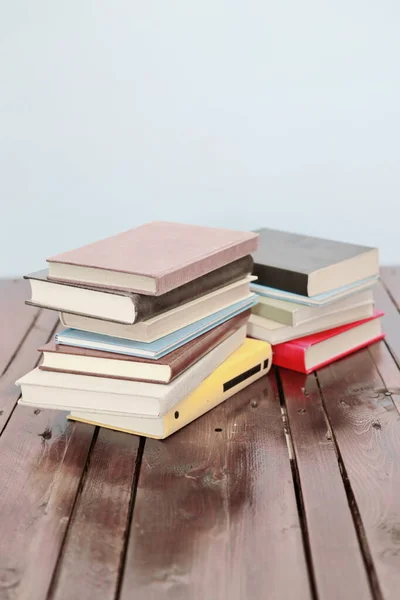 Books Wooden Background — Stock Photo, Image