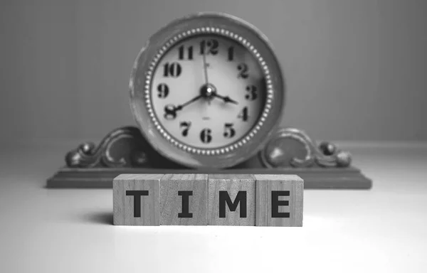 Wooden Blocks Word Time Concept Time Management Proper Distribution Planning — Stock Photo, Image