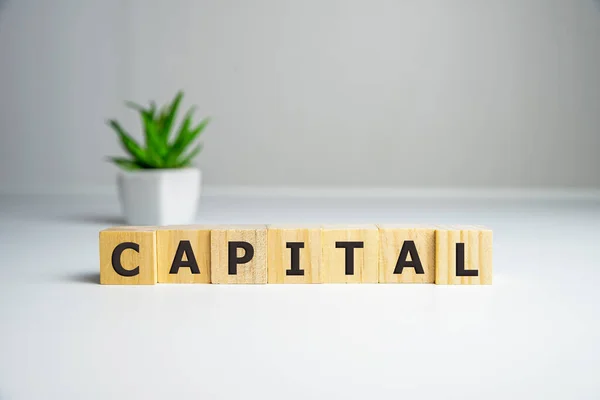 Word Capital Zvýšit Investice Zahraniční Kapitál Národním Hospodářství Zlepšit Podnikatelské — Stock fotografie