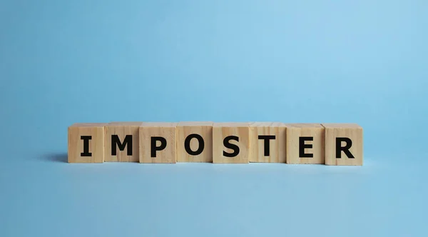 Imposter Syndrome Mental Health Quots Words Typography View Letletlettering 컨셉트 — 스톡 사진