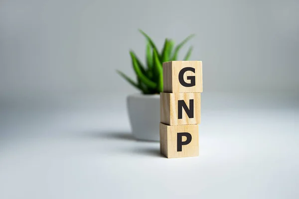 Gnp Gnp National Product Sign Colorful Wood Cuts Business Concepts — 스톡 사진