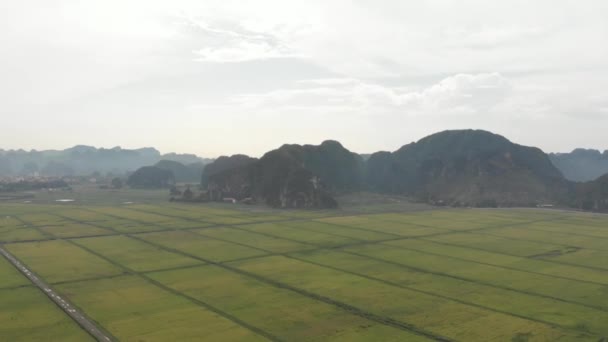 Luchtfoto Van Ninh Binh Regio Trang Tam Coc Vietnam — Stockvideo