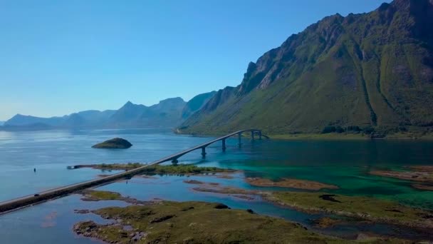 Ponte Outro Lado Mar — Vídeo de Stock