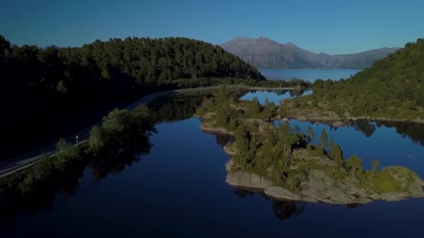 Veduta Aerea Bella Natura Norvegia — Video Stock