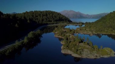 Güzel Doğa Norveç 'in Havadan Görünümü 