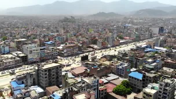Вид Повітря Катманду — стокове відео