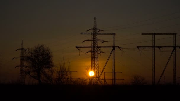 High Voltage Power Line — Stock Video