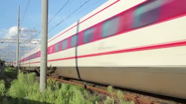 Tren Pasajeros Bucle Infinito — Vídeos de Stock