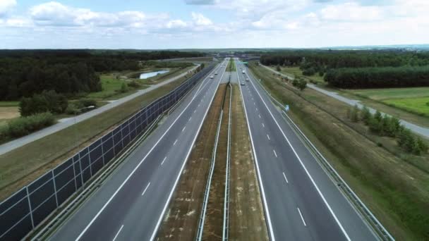 Drone Vista Tráfego Cidade — Vídeo de Stock