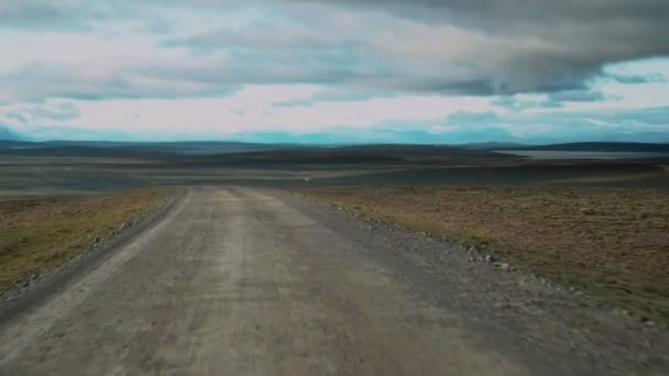 Conducción Coches Camino Islandia — Vídeo de stock