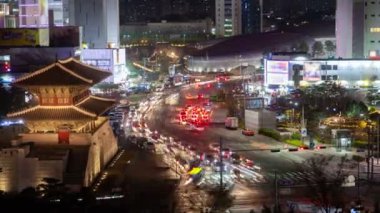 Timelapse Ünlü Heunginjimun ve Dongdaemun Plaza, Seul