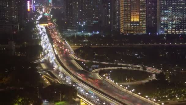 広州橋高速道路交通都市景観中国 — ストック動画