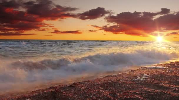 Video Del Paisaje Marino Atardecer — Vídeos de Stock