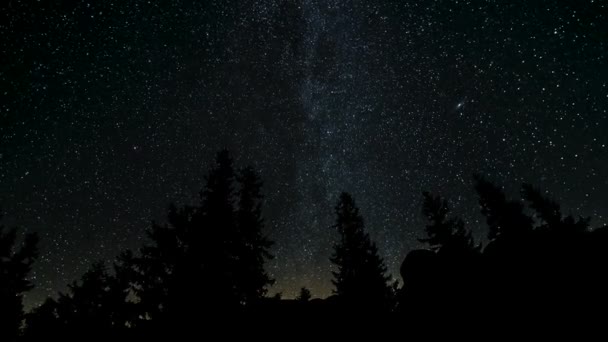 Movimento Das Estrelas Céu Noturno — Vídeo de Stock