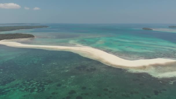 Tropischer Strand Inselriff Karibik Meer Weiße Sandbank Snake Island Indonesien — Stockvideo