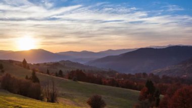Kış Dağında Gün Batımı 