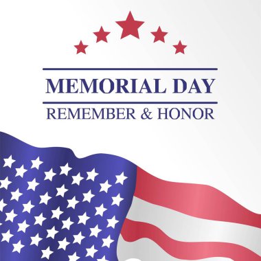 ABD Anma Günü Vektör İllüstrasyonu 