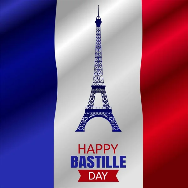 Happy Bastille Day Illustration Vectorielle — Image vectorielle