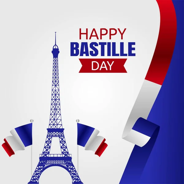 Happy Bastille Day Vector Illustration — Stock Vector