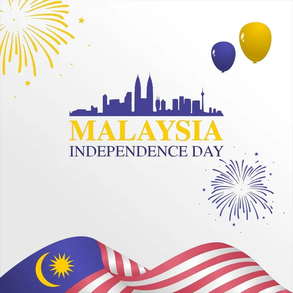 Щасливий День Незалежності Малайзії Векторні Ілюстрації — стоковий вектор