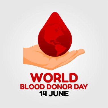 Dünya Kan Bağışı Günü Vektör İllüstrasyonu 