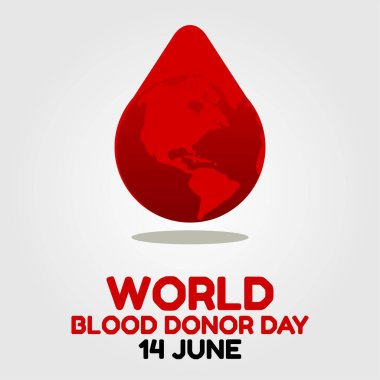 Dünya Kan Bağışı Günü Vektör İllüstrasyonu 