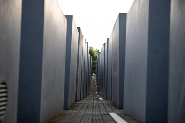Pomnik Zamordowanych Żydów Europy Jest Berlinie Miejscem Pamięci Żydowskich Ofiar — Zdjęcie stockowe