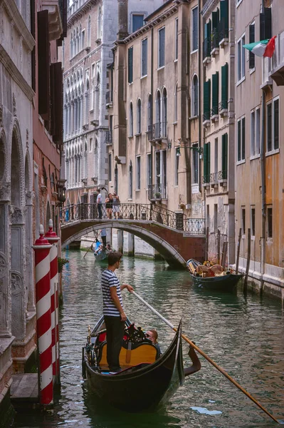 Weneckie Kanały Mosty Wenecja Włochy — Zdjęcie stockowe