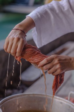 Doğal boyalardan yapılmış el boyaları.