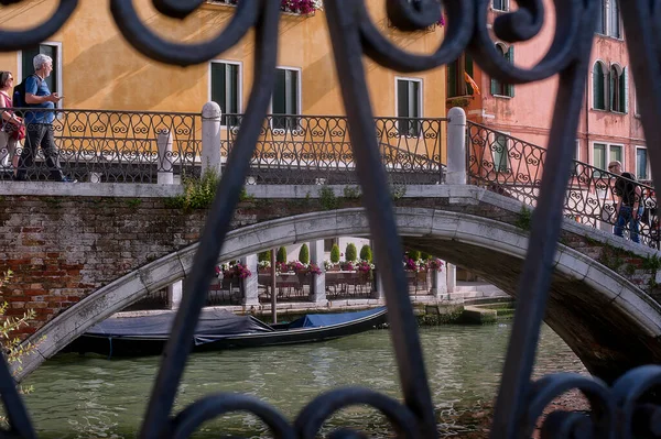 Veneciana Canales Puentes Old Ciudad Venecia Italia — Foto de Stock