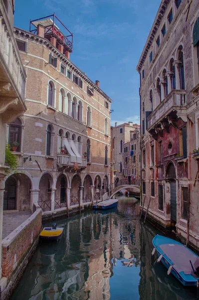 Venezianische Kanäle Und Brücken Altstadt Venedig Italien — Stockfoto