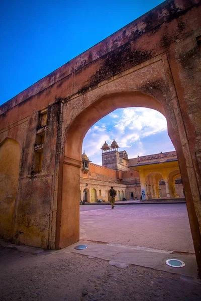 Jaipur, Rajasthan, Hindistan 'daki Amber Kalesi' nin harem kısmı.