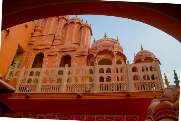 Hawa Mahal Badi Choupad Mercato Città Rosa Jaipur Rajasthan — Foto Stock