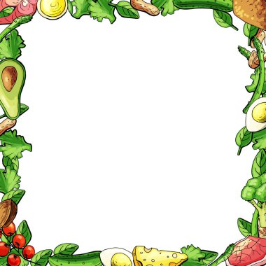 Çerçeveleme ketogenik sınır keto yaşam tarzı besin örnekleme