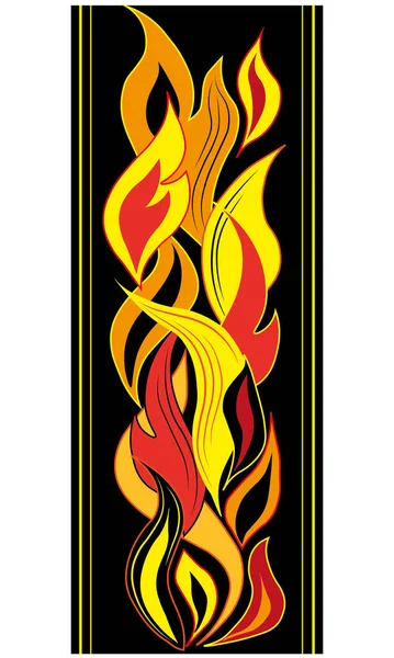 Ornamento Ardiente Sobre Fondo Oscuro — Vector de stock